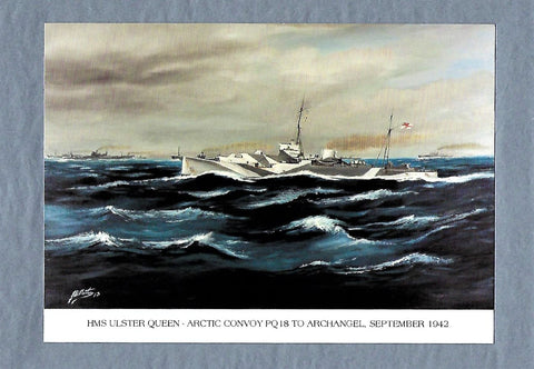 HMS Ulster Queen postcard